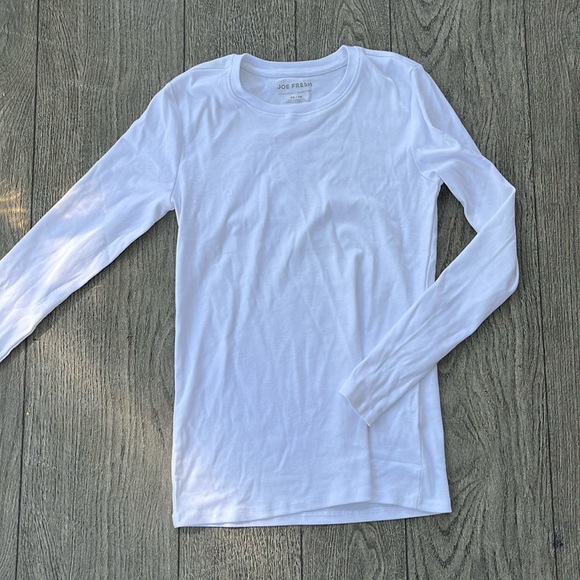 Joe fresh white long sleeve tee xs - Picture 1 of 1
